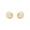 Pendientes de perla retro francesa con diseño de nicho esmaltado de alta calidad, elegantes y combinables, de plata 925 para mujer.