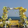 Lazos de Flores Artificiales Color Amarillo para Exteriores para un Ambiente Digno de Foto y Decoración