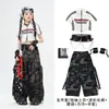 Traje de Presentación de Jazz para Niñas, Top Corto Moderno y Genial para Niñas, Presentación de Escenario para Niñas, Traje de Street Dance para Niños