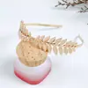 Accesorios Sencillos para el Cabello de Año Nuevo Fresco Dulce Banda para el Cabello de Hoja Metálica Perla Moda DIY Diadema Retro de Año Nuevo