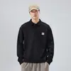 Nova Camisa Polo Masculina de Manga Longa 2026, Estilo Primavera e Outono, Caimento Solto, Marca Tendência Estilo Americano, Camiseta Moletom Elegante com Gola de Lapela