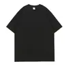 Camiseta Pesada de 260g para Hombre y Mujer, Cuello Redondo, Mangas Cortas, Se Puede Estampar con Logo, Color Sólido, Manga Corta, Camiseta Base de Manga Media Transfronteriza al por Mayor
