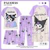 Pijama de Dibujos Animados de Verano Cuatro Piezas Ropa de Casa Seda de Leche Cuello Redondo Infantil Manga Corta Imitación Algodón Sudeste Asiático Transfronterizo