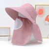 Sombrero Nuevo de Protección Solar para Mujer para Primavera y Verano, Sombrero para el Sol Ciclismo y Anti-UV para Mujer para Cubrir Cara y Cuello, Sombrero de Té y Chal