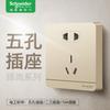 Serie Interpretación Schneider Electric Enchufe de Pared Delgado Dorado Crepúsculo Tipo Panel 86 Cinco Orificios Sin Marco Panel Grande