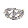Anillo Ajustable para Dedo Índice de Dama Estilo Japonés y Coreano Anillo de Flor de Circonita Incrustada en Cobre Venta Caliente Transfronteriza Joyería de Mano Anillo de Dedo Venta al por Mayor