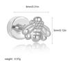 Aretes de Acero Inoxidable Oro de 18K Zircón Acero de Titanio Mini Piercings de Nariz de Rosca Piercing Anillos para Ombligo Joyería Transfronteriza Europea y Americana
