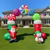 Decoração de arco de doces de Natal, best-seller transfronteiriço, modelo inflável de desenho animado para quintal e parque, ornamento de tamanho grande