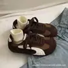Zapatos retro de gamuza Forrest Gump para mujer, nueva colección primavera 2026, punta redonda, suela plana, zapatillas de entrenamiento alemanas, zapatillas casuales versátiles