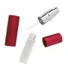 Botella Rellenable para Muestra de Perfume de 6 ml con Revestimiento de Vidrio, Botella Pulverizadora Portátil de Aluminio Tipo Prensa, Cabezal Pulverizador de Fragancia