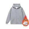 Invierno Más Terciopelo Simple Moda Algodón de Fibra Larga Sudadera con Capucha Cardigan para Hombre Algodón Medio Tela Dorada Ropa de Abrigo Chaqueta para Hombre Hombre