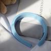 Diadema azul Klein para mujer, estilo coreano, otoño e invierno, de alta gama, de felpa, con ala ancha, parte superior lavada con craneal, accesorios para el cabello