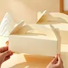 Caixa de presente de bolinho da Lua de Outono de alta qualidade, estilo Ins, minimalista francês, caixa de embalagem de massa de neve, 26 novas caixas de embalagem de bolinho de gema de ovo