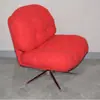 Silla Individual de Ocio con Estructura Metálica de Moda, Altura Ajustable, Adecuada para Sala de Estar o Balcón, Sofá de Ocio, Sofá Perezoso con Anillo Dewey
