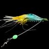 Luya falso camarão anzol 6cm 5.4g gancho luminoso grupo de pesca Luya Soft Bait contas luminosas senhora pendurar simulação camarão isca falsa