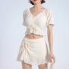 Traje de Baño Separado con Falda para Mujer 2025 Deseo Puro Aspecto Adelgazante Sexy Traje de Baño Push up Moda Conservadora Traje de Baño para Aguas Termales Venta al por Mayor