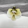 Pinza para el pelo de una sola cabeza con simulación de Phalaenopsis 3D, estilo europeo, con forma de mariposa y flor, accesorios para el pelo, tocado DIY, pinza de pico de pato, pinza lateral