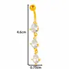 Henson Transfronteiriço Novo Modelo Pingente Laço Coração com Zircônia Incrustada Barra de Aço Inoxidável Anel de Umbigo Joia de Body Piercing