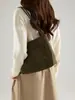 Bolso de Hombro Estilo Coreano 2026 Otoño Invierno Casual Versátil Retro Gamuza Cubo Bolso Tote Para Clase Viajes Diarios