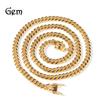 Moda europeia e americana aço titânio 6mm colar cubano Hiphop hip hop rap colar banhado a ouro Acessórios de moda atacado