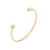 En stock pulsera de cuentas redondas abiertas de acero inoxidable se puede hacer DIY con cuentas pulsera básica familia Pan 3 mm fina 60 mm