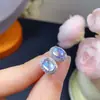 Recomendación explosiva aretes de luna azul natural moda para mujer con aretes de piedra luna azul natural directo de fábrica 5x7