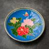 Venta al por mayor de fábrica cloisonné kung fu taza posavasos ceremonia del té portavasos color esmalte cobre soporte para té almohadilla para té almohadilla aislante del calor repuesto