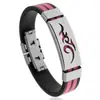 Pulsera Decorativa Creativa y Personalizada con Patrón de Nube de Fuego y Llama de Acero de Titanio Joyería de Silicona y Acero Inoxidable Japonesa y Coreana para Hombres y Mujeres
