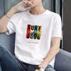 Camiseta de Manga Corta para Hombre con Estampado de Rayos, Cuello Redondo, Top Casual Versátil para Hombre, Disponible en Plataformas Independientes