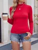 Moda Feminina Transfronteiriça Estilo Europeu e Americano Camisa Branca Básica para Mulheres, Adequada para Primavera e Outono, Pode Ser Usada como Camada Interna ou Externa, Blusa de Manga Longa, Camiseta para Mulheres com Toque de Luxo