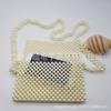 Custom Handmade tecido Mini Pearl Bag Vintage Nicho Mulheres Ombro Crossbody Bag portátil noite falsa Pearl Bag