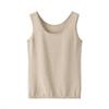 Suéter de Cashmere Puro para Mujer, Hilo Peinado 68/3, Tejido de Punto de 16 Agujas, Ajustado, Chaleco, Cuello Redondo, Básico, Casual, Forma de I