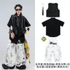 Roupas da moda infantil para street dance, trajes de performance hip-hop para meninos e meninas, fantasias estilosas de popping hip-hop para crianças
