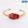 Pulsera Ataúd de Cristal Natural Transfronterizo Cristal Yuan Piedra Original Enrollada Personalidad Joyería de Moda Cristal Pulsera Ajustable