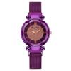 Procesamiento y Personalización de Comercio Exterior Popular Patrón Romano Gipsofila Reloj de Mujer Reloj de Mujer Cuarzo Perezoso Hierro Magnético Piedra de Hierro Magnética