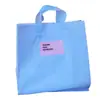 Saco plástico azul espesso fosco, sacola de compras, bolsa tote para loja de roupas, logo personalizado, universal para shoppings, em estoque para atacado