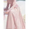 Vestido Longo de Férias na Praia Coleção Primavera 2026 High-End Francês Dopamine Dressing Vestido de Chiffon Rosa Fada