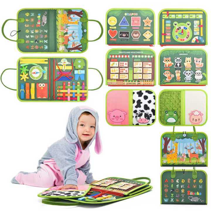 毛毡书早教卡通益智宝宝故事书跨境亚马逊多层立体布书批发