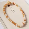 Pulsera Doble Círculo Raíz de Bodhi Quemada Carbón Natural Desgastado 12mm Pulsera Estilo Antiguo Dios de la Riqueza Venta al por Mayor
