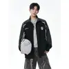 Sudadera cárdigan de moda 2026 con tres rayas, raglán, bloques de color para hombre y mujer, chaqueta casual vintage con cuello alto de manga larga para pareja