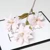 Flor Artificial Flor de Boda Lirio de Tres Ramas Individual Decoración de Salón de Bodas Flor de Pasillo Floral Arreglo Floral Flor Decorativa