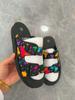 Zapatillas de primavera y verano 2024 de talla grande para mujer, de comercio exterior, de color liso, con doble botonadura, cómodas sandalias casuales europeas y americanas para mujer