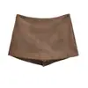 Falda corta ajustada de gamuza estilo francés, nueva falda-pantalón elegante de cintura media OL para otoño e invierno, shorts casuales para mujer