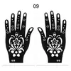 Plantillas Populares de Tatuaje de Henna Transfronterizas, Plantillas de Tatuaje Temporales para Manos, Plantillas para Pintura de Manos de Boda, Plantillas para Pintura de Manos de Escenario
