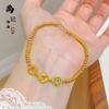 Loja de ouro com escamas de dragão de ouro antigo gelo quebrado gelo cinco imperador dinheiro colar pulseira Qian Duoduo moda clavícula corrente atacado