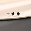 Aretes Redondos Negros Simples para Mujer Pequeños Distintivos de Círculo Geométricos Moda para Hombre Elegantes Diarios Aretes de Clavo