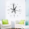 Pegatinas Decorativas de Salón de Belleza y Peluquería de Talla de Primera Clase, Reloj de Tijeras DIY Pegatinas Creativas para Pared de Fondo de Sofá