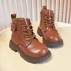 Dr. para Niñas. Botas Martens Estilo Británico 2026 Invierno Nuevo Estilo Coreano Botas con Forro de Terciopelo Botas Casuales de Moda para Niños Botas Cortas Modernas