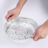 Tazón de papel de estaño para horno redondo tazón de papel de estaño engrosado plato de papel de aluminio tazón plato para alimentos a prueba de aceite plato para barbacoa plato de papel de estaño venta al por mayor