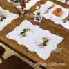 Nuevo Mantel de Tela Bordada Estilo Europeo para Pascua Mariposa Nuevo Posavasos para Taza de Té